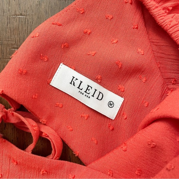 KLEID coral asymmetrical hem maxi dress, size M, NWT - Picture 15 of 16